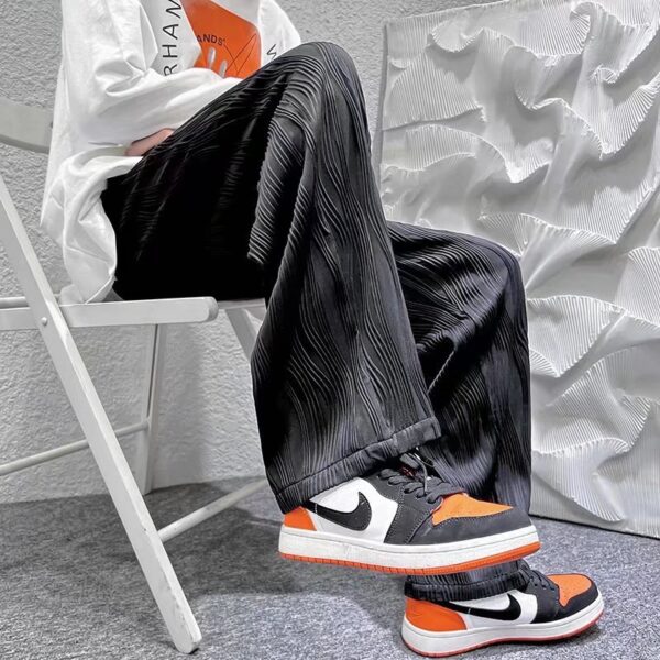 High-end pants men's spring high street ins trend white casual pants | 1056 - Image 3