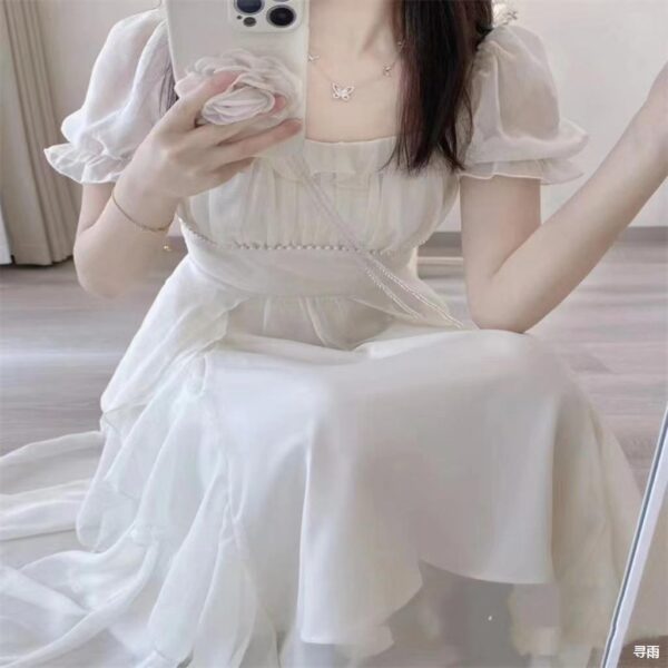 Thirteen Lines French tea break temperament waist dress | 1051 - Image 4