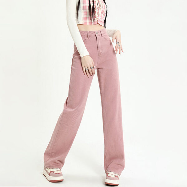 new style high waist slim loose straight drape mopping narrow wide leg pants | 1048 - Image 4