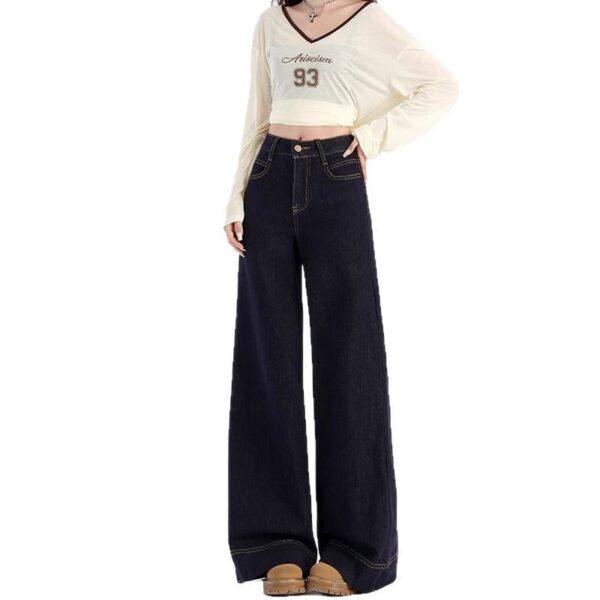 Korean straight jeans women's spring and autumn new high waist jeans | 1046 - Image 5