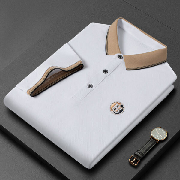Summer new style pique mesh lapel T-shirt embroidery Polo | 1022 - Image 3
