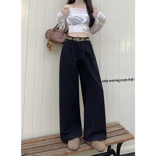 Loose Pleated Jeans Women's | 1084 - Image 3