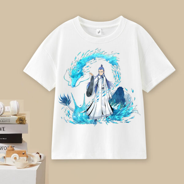 Nezha children's middle and large children's round neck boys' tops, loose tide | 8503 - Image 3