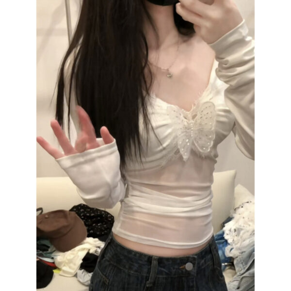 Net map real price: Pure desire V-neck lace top women | 9025