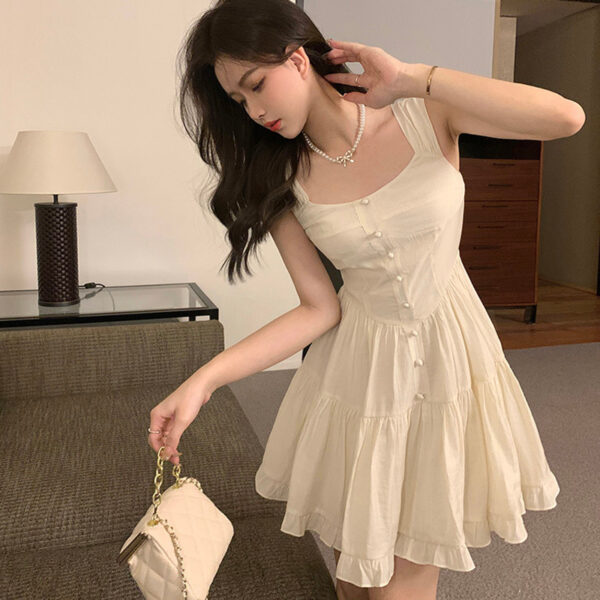 Summer white moonlight temperament sweet and gentle wind slip dress | 8024 - Image 2
