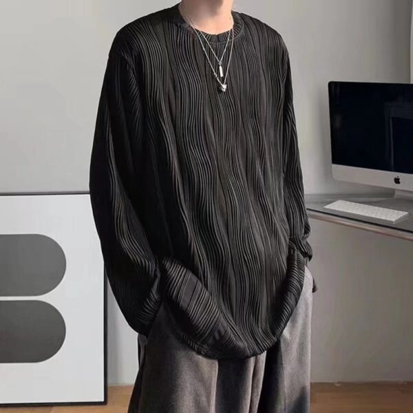 loose spring and autumn high street ins Hong Kong style clothes | 1100 - Image 4