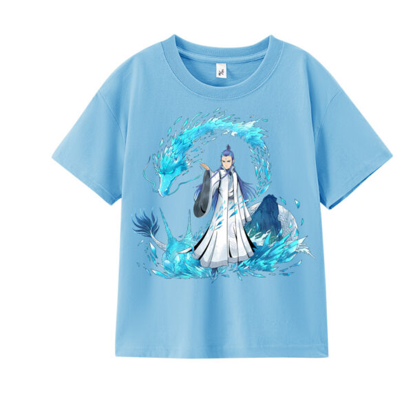 Nezha children's middle and large children's round neck boys' tops, loose tide | 8503 - Image 5