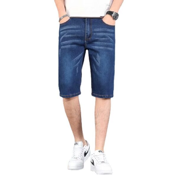Summer thin men's denim shorts men's five-point casual jeans | 1126 - Image 5