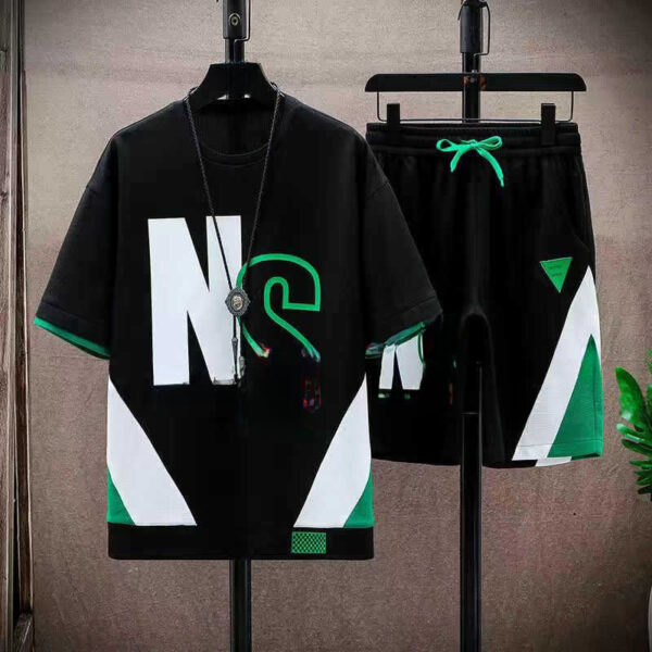 Summer suit short-sleeved T-shirt men's set | 1104 - Image 3
