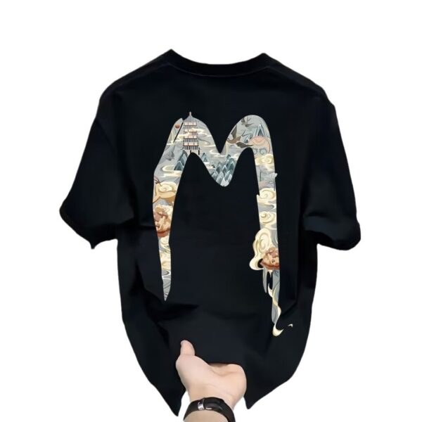 cotton print men's short-sleeved T-shirt | 8510 - Image 5