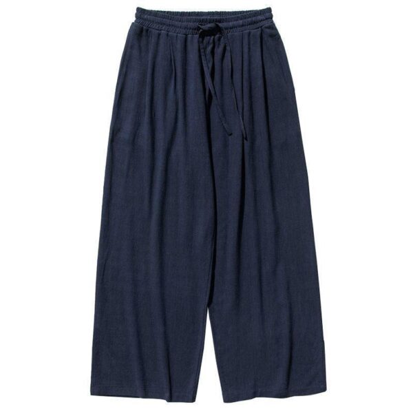 men's versatile trousers loose and comfortable casual pants cotton and linen pants | 1123 - Image 5