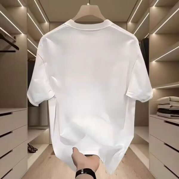 Heavy cotton short-sleeved T-shirt casual trend men | 1102 - Image 4