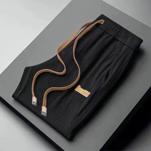 brand quick-drying loose wide-leg trousers high-end drapey suit pants men | 1116 - Image 2