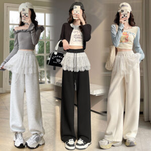 hot girl straight leg versatile casual sweatpants women | 7004