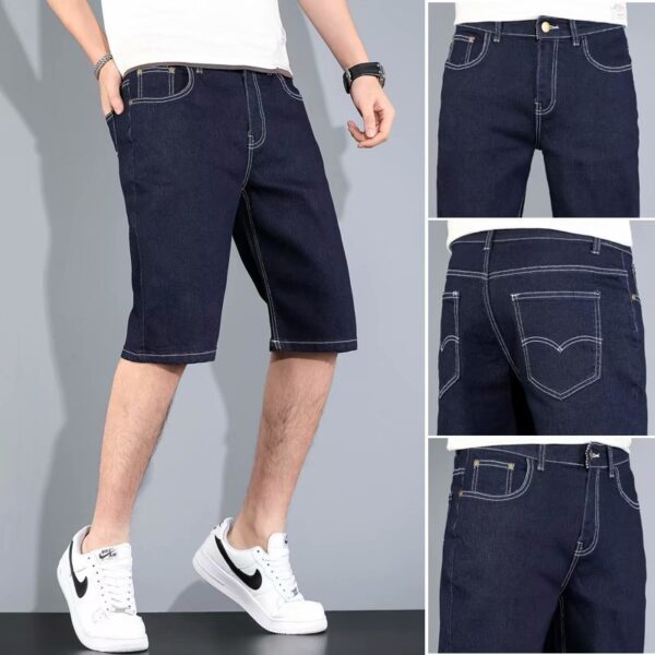 Summer thin men's denim shorts men's five-point casual jeans | 1126 - Image 4