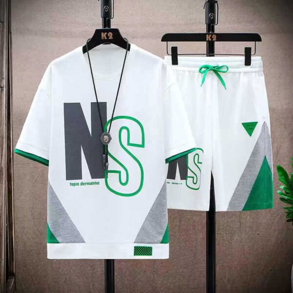 Summer suit short-sleeved T-shirt men's set | 1104 - Image 4