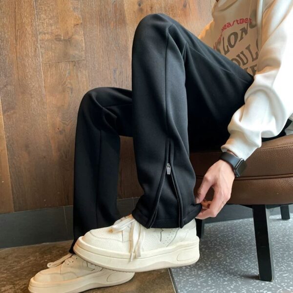 trendy brand slim sports straight pants | 1125 - Image 4