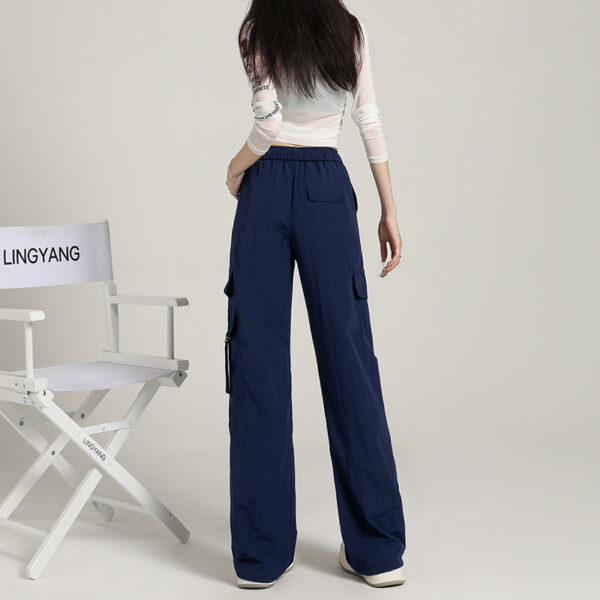 high-waisted casual wide-leg trousers, windproof and waterproof paratrooper pants tide | 7003 - Image 4