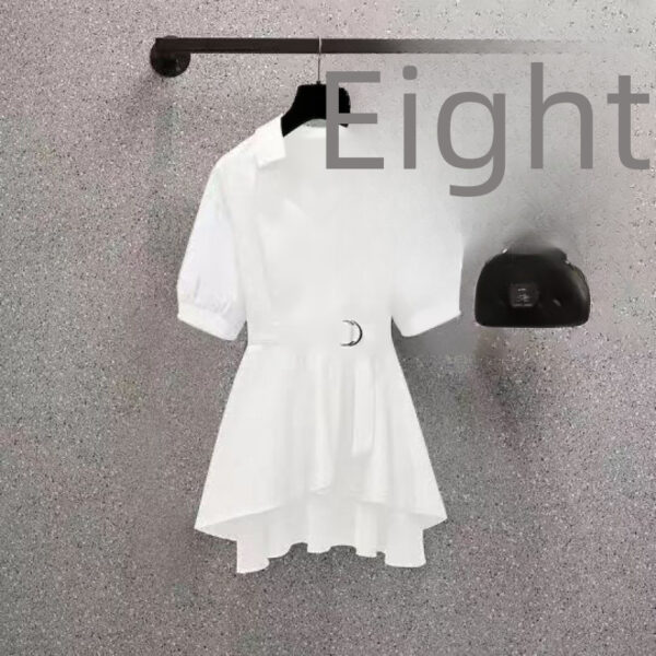 "Western Style Slimming Shirt with Tight Waist for Women" | 1180 - Image 2