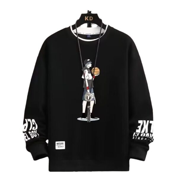 Round neck sweatshirt for men plus velvet and thickened | 1160 - Image 5