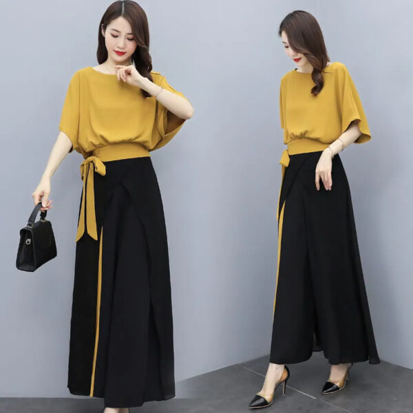 goddess style fashionable drape stylish slim two-piece suit | 1152 - Image 3