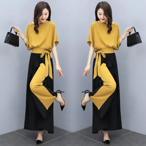 goddess style fashionable drape stylish slim two-piece suit | 1152 - Image 4