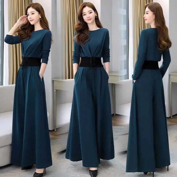 Two-piece Fashion Temperament Wide-leg Pants Set | 1203 - Image 3