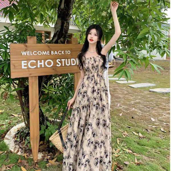 Temperament stunning suspender long skirt | 1195 - Image 4