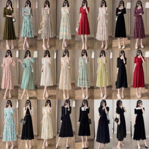 Japanese floral dress women's high-end sense | 1213