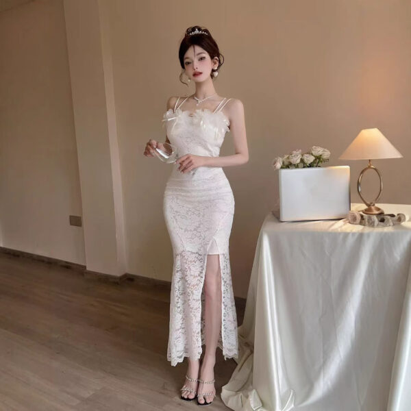 Lace Stereo Flower Suspender Dress | 1200 - Image 4