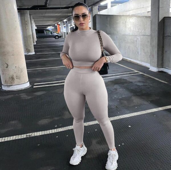 sports long-sleeved 2-piece suit women's clothing | 1207 - Image 2