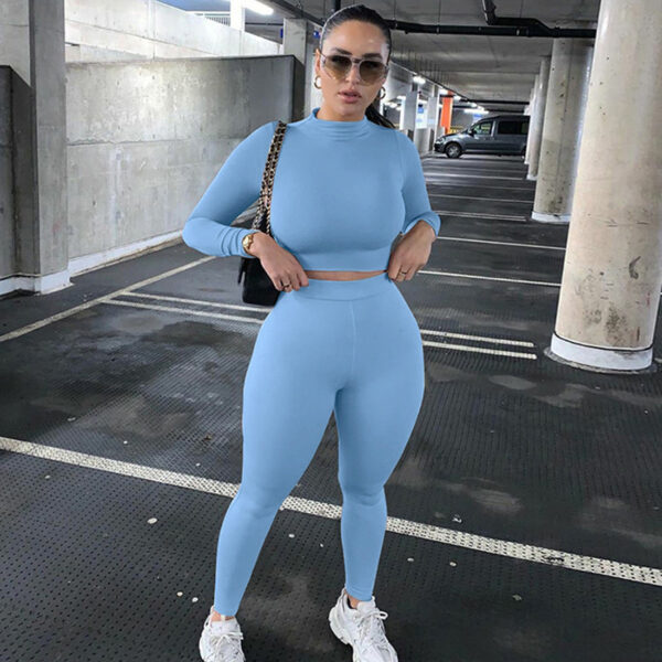 sports long-sleeved 2-piece suit women's clothing | 1207 - Image 3