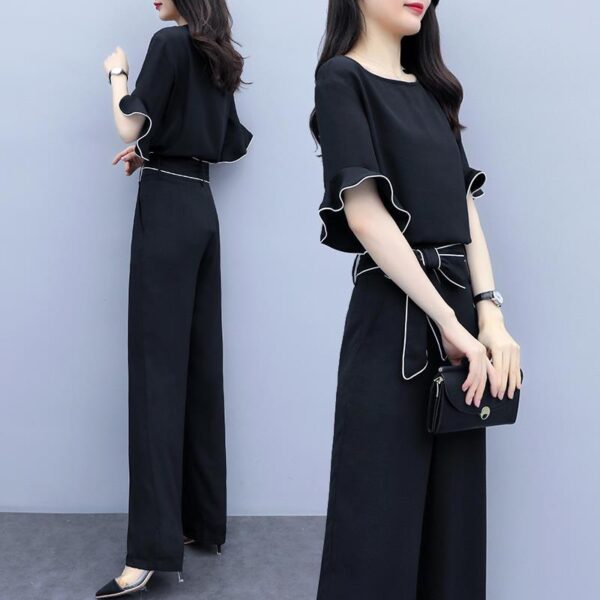 royal sister temperament high waist slimming stylish casual two-piece suit | 1215 - Image 2