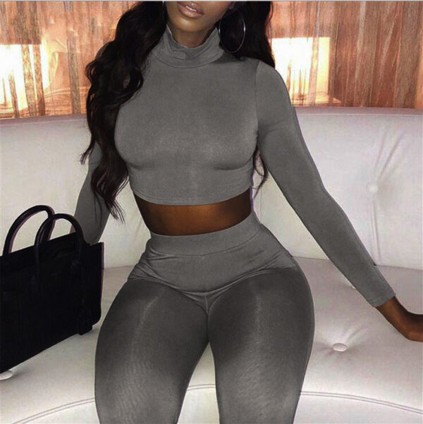 sports long-sleeved 2-piece suit women's clothing | 1207 - Image 11