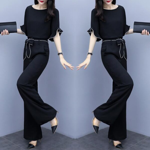 royal sister temperament high waist slimming stylish casual two-piece suit | 1215 - Image 3